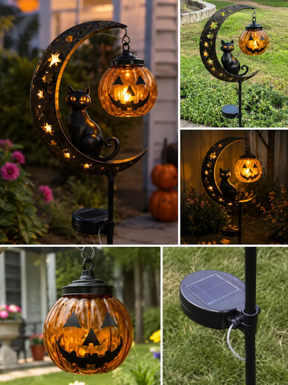 🎃Halloween Early Bird Special Sale 50% OFF-Pumpkin Moon Garden Stake Light