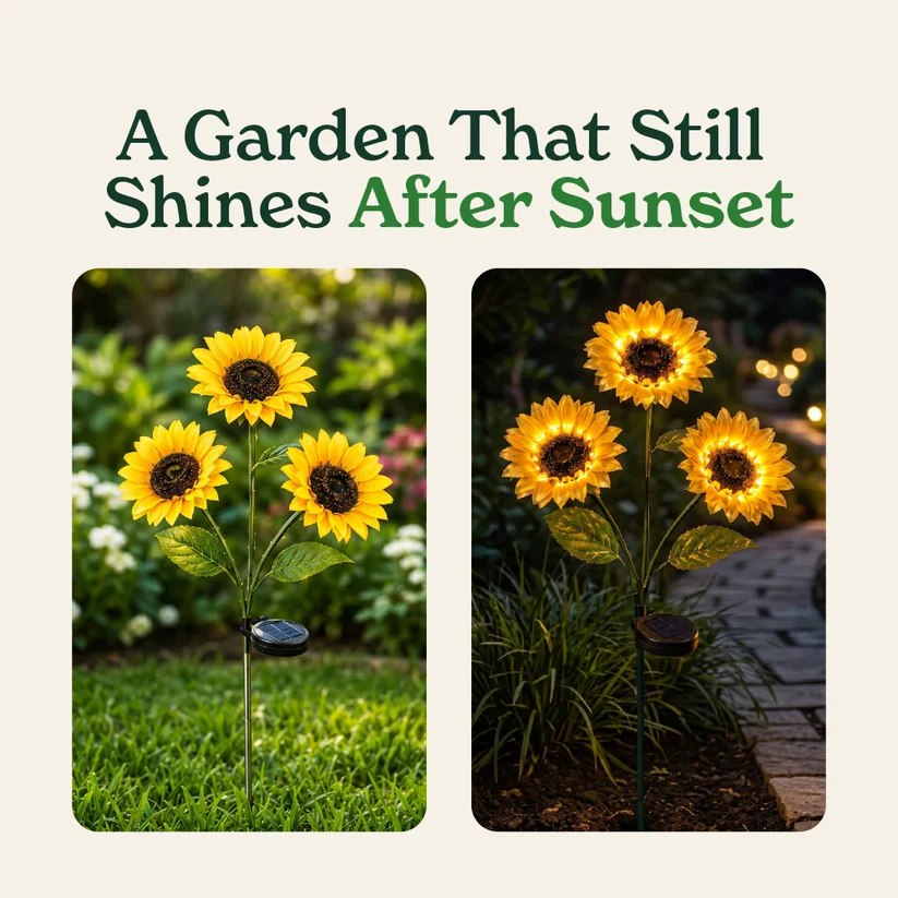 Solar Sunflower LED Lights