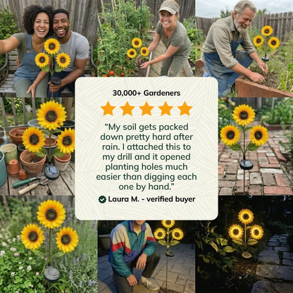 Solar Sunflower LED Lights
