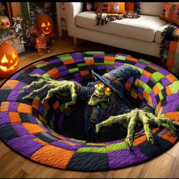 🎃🎄 3D Illusion Holiday Rug – Spooky Halloween & Christmas Magic for Your Home