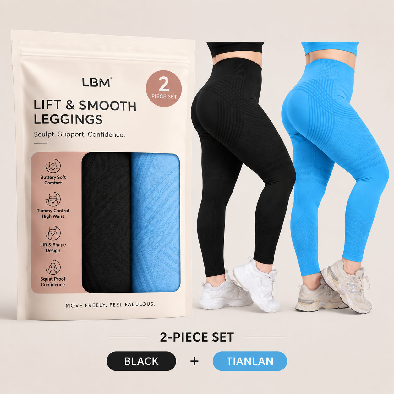 💖Last Day! 50% OFF 2-Pack LBMLBM® Lift & Smooth Leggings