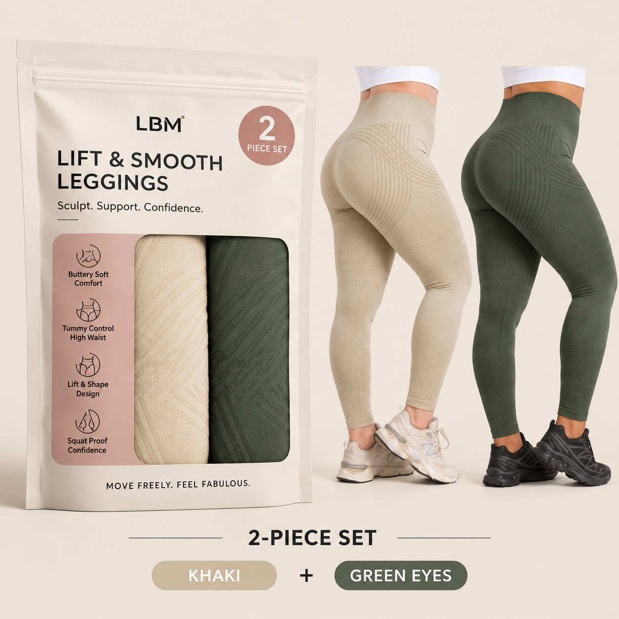 💖Last Day! 50% OFF 2-Pack LBMLBM® Lift & Smooth Leggings