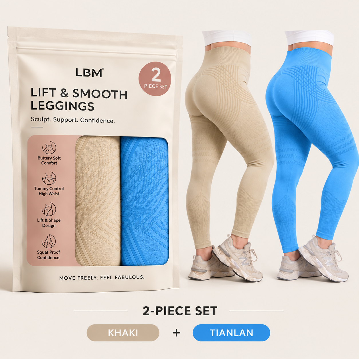 💖Last Day! 50% OFF 2-Pack LBMLBM® Lift & Smooth Leggings