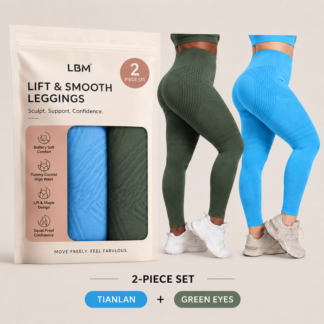 💖Last Day! 50% OFF 2-Pack LBMLBM® Lift & Smooth Leggings
