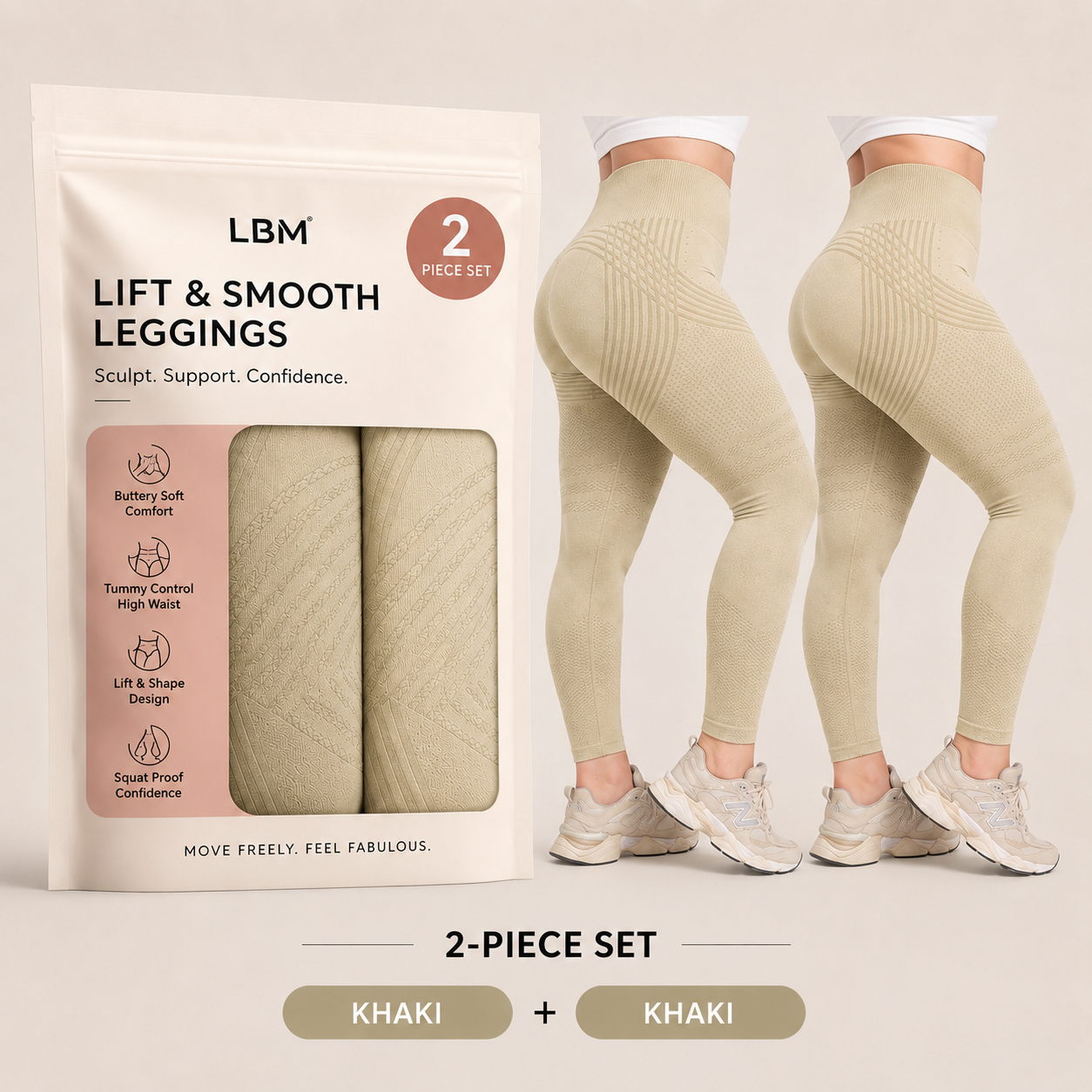 💖Last Day! 50% OFF 2-Pack LBMLBM® Lift & Smooth Leggings