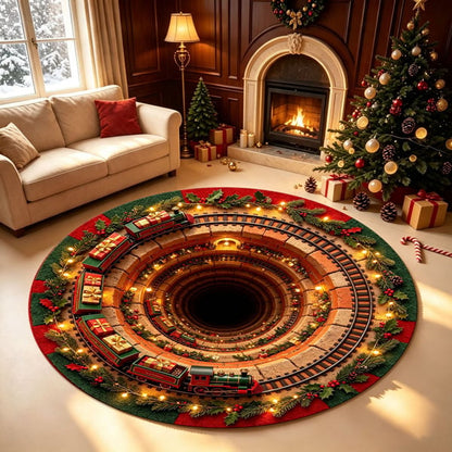🎃🎄 3D Illusion Holiday Rug – Spooky Halloween & Christmas Magic for Your Home
