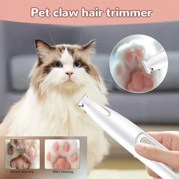 LED Low-Noise Pet Paw Trimmer – Safe & Precise Grooming