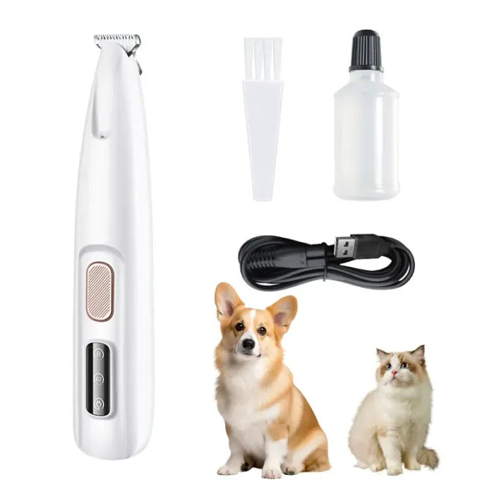 LED Low-Noise Pet Paw Trimmer – Safe & Precise Grooming