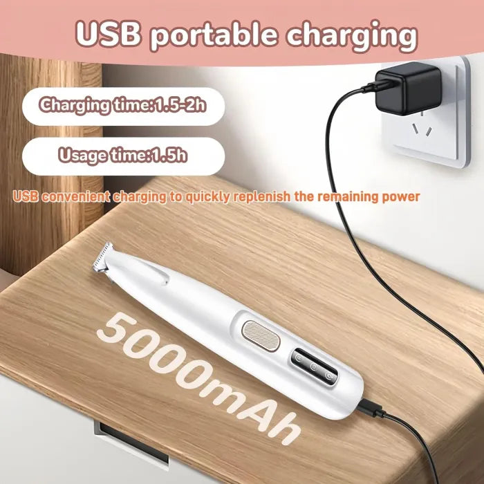 LED Low-Noise Pet Paw Trimmer – Safe & Precise Grooming